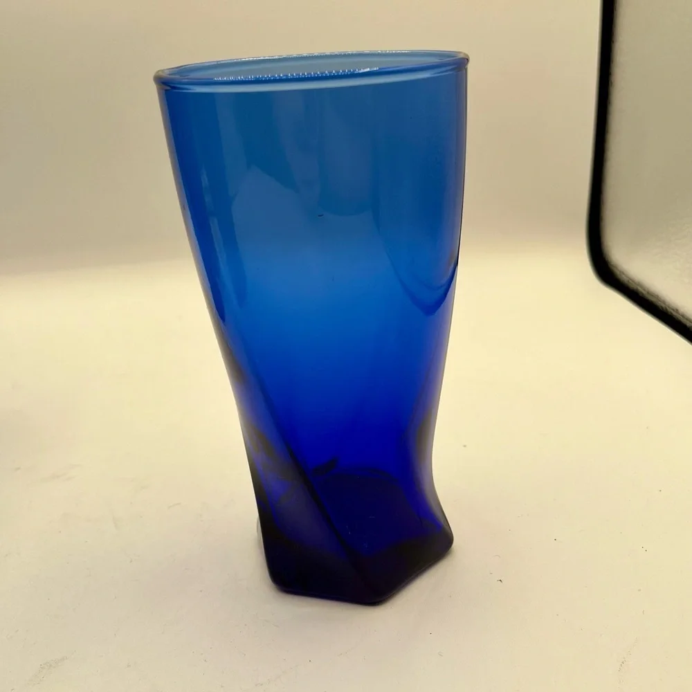 Blue Modern Tumbler Glasses - Set of 4